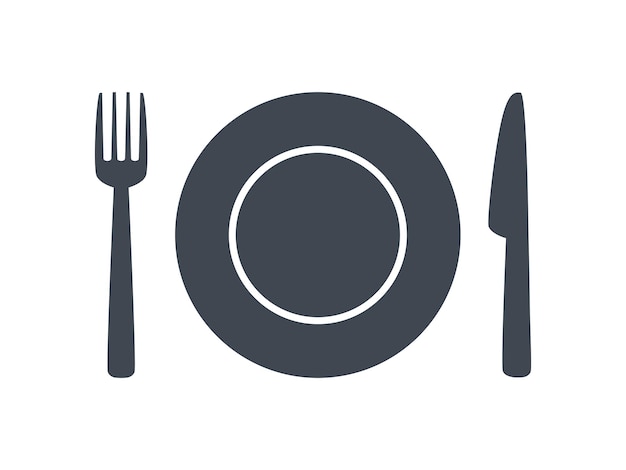 Eat or dining icon sign Cafe or meal symbol