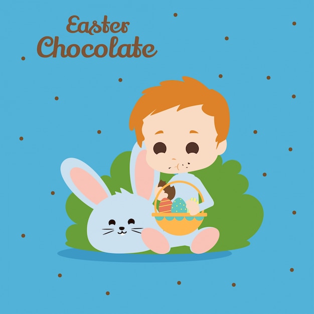 Mangi l'illustrazione dell'uovo di cioccolato di pasqua