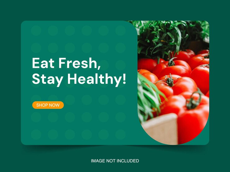 Vector eat fresh stay healthy