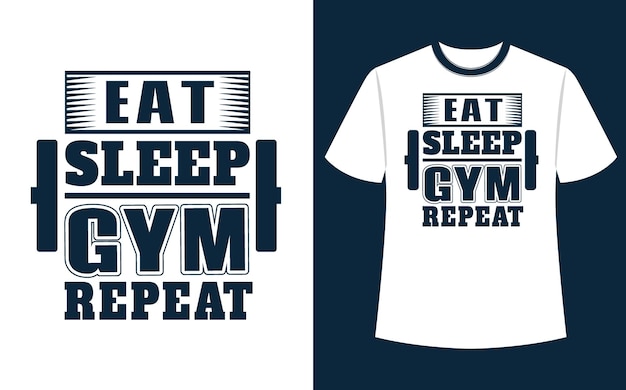 Eat sleep GYM повторяет дизайн футболки