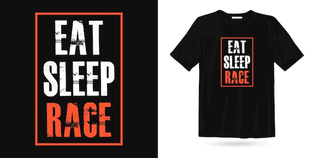 Дизайн футболки Eat Sleep Race