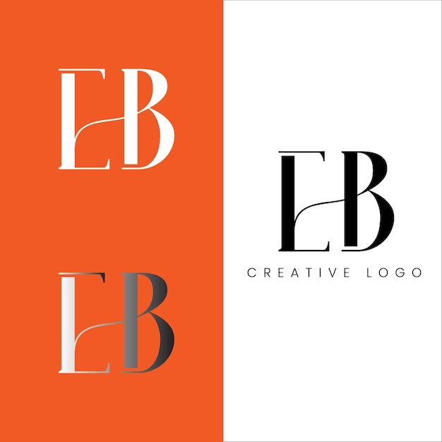 EB initial letter logo design