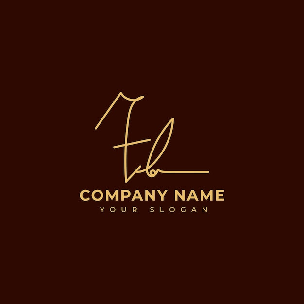 Eb Initial signature logo vector design