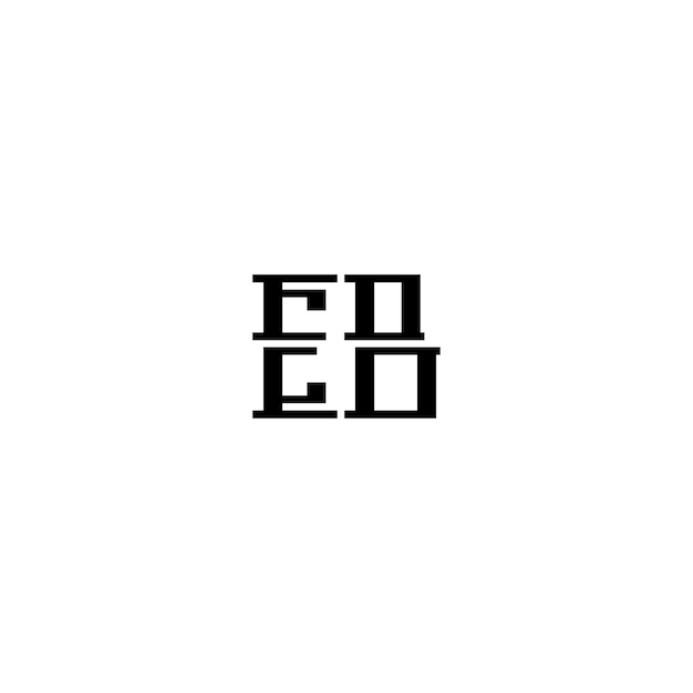 Vettore eb monogramma logo design lettera testo nome simbolo logotipo monocromatico carattere alfabetico logo semplice