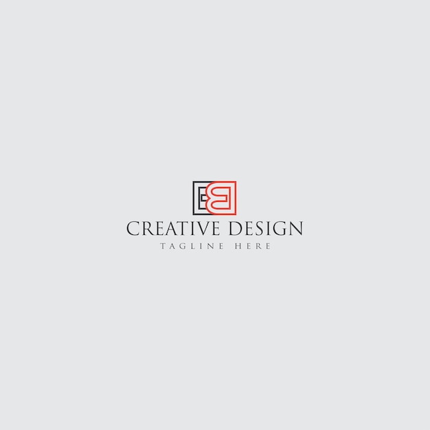 EB outline logo design template