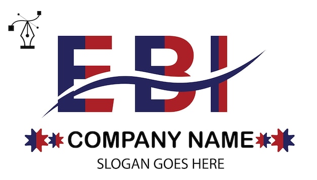 ベクトル ebiのロゴの文字