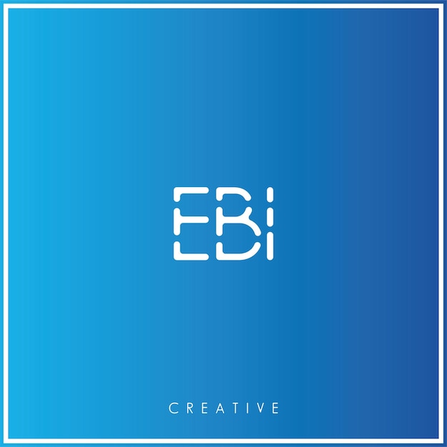 Vector ebi premium vector latter logo design creative logo vector illustration minimal logo monogram