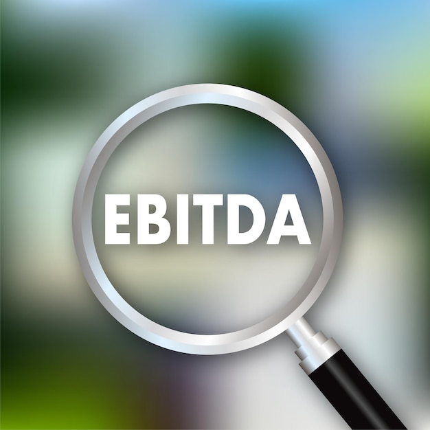 Ebitda earnings before interest taxes depreciation and amortization icon vector stock illustration