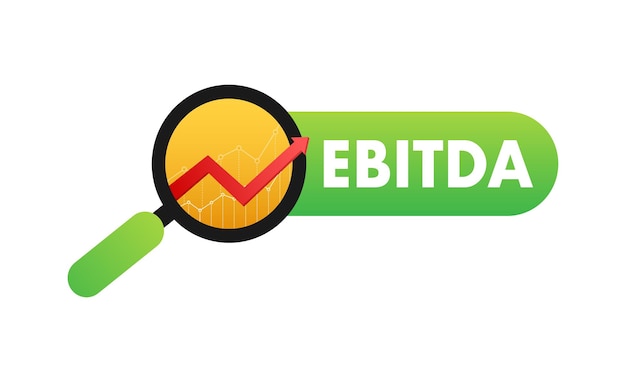 Прибыль ebitda до уплаты налогов на проценты, амортизация и иконка векторной фондовой иллюстрации