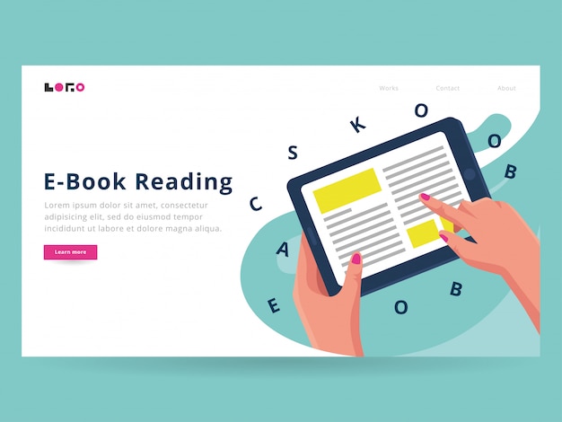 Ebook landing page template