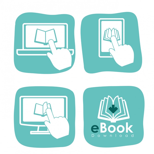 Ebook pictogram ontwerp