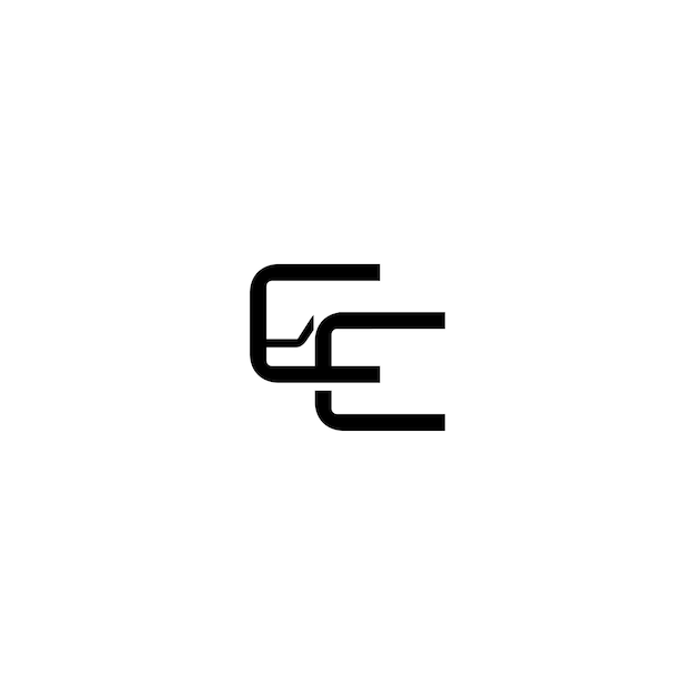 EC モノグラムロゴ デザイン文字 テキスト名 シンボル モノクロロゴタイプ アルファベット文字 シンプルロゴ