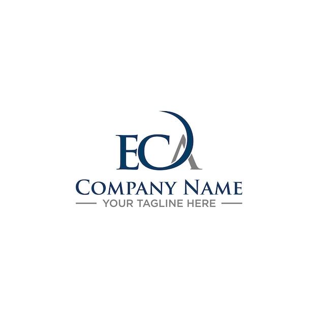 Eca initial logo sign design for your company