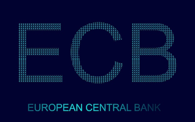 Vettore bce banca centrale europea istituto di banca centrale d'europa concept design futuristico