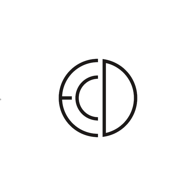 Vettore progettazione del logo dell'ecd