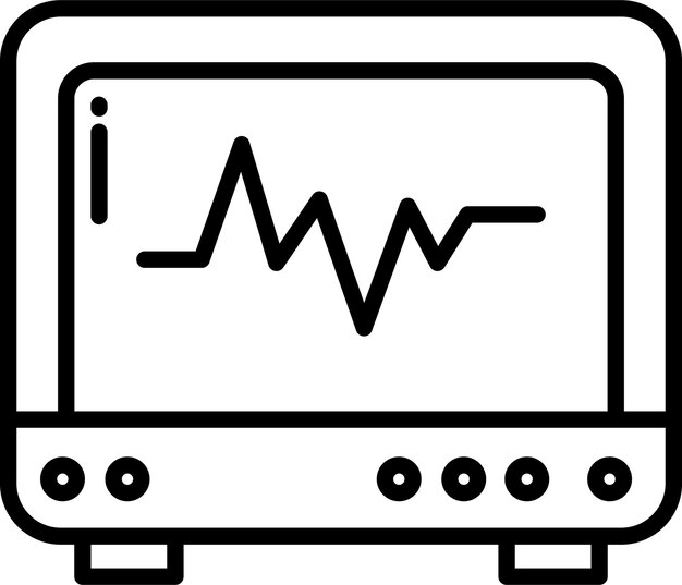 ECG-contourvectorillustratie
