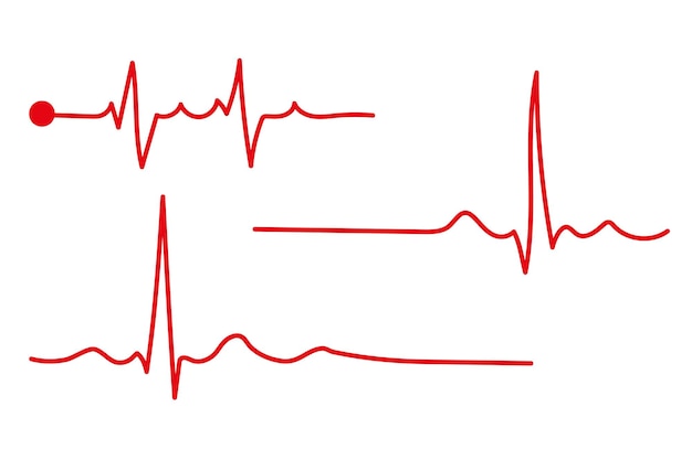 Ecg hartslag lijn pictogram symbool Hartslag pulse ziekenhuis logo teken Vector illustratie