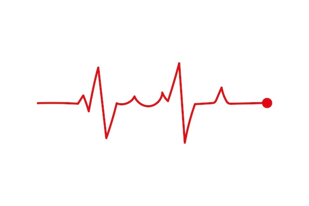 Ecg heart beat line icon symbol Heart beat pulse hospital logo sign Vector illustration