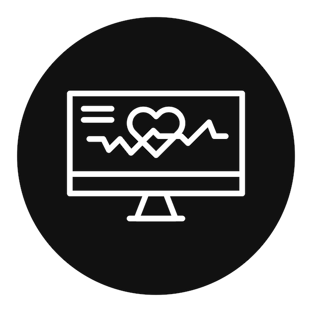 ECG icon vector image Can be used for Lab