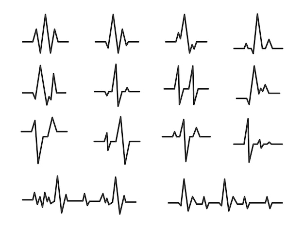 Ecg e linee di impulsi sinusoidali