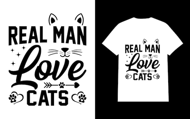 Echte man liefde kat T-shirt