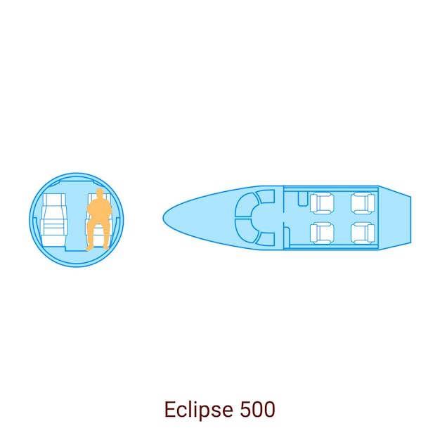 Вектор Схема самолета eclipse 500 civil aircraft guide