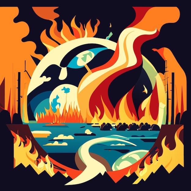 Eco Apocalyps Aarde Illustratie