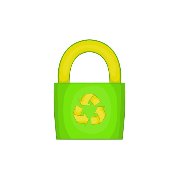 Eco bag icon in cartoon style isolated on white background Ecology symbol