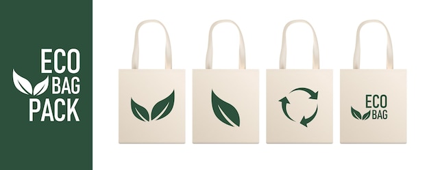 Eco bag for shopping Shopping bag pack own nature scene Modern organic shopper for trendy women