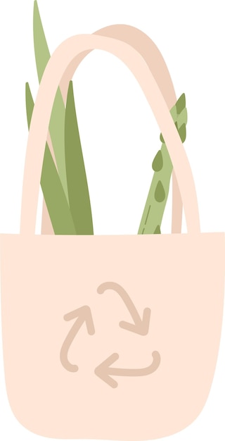 Vector eco bag with products