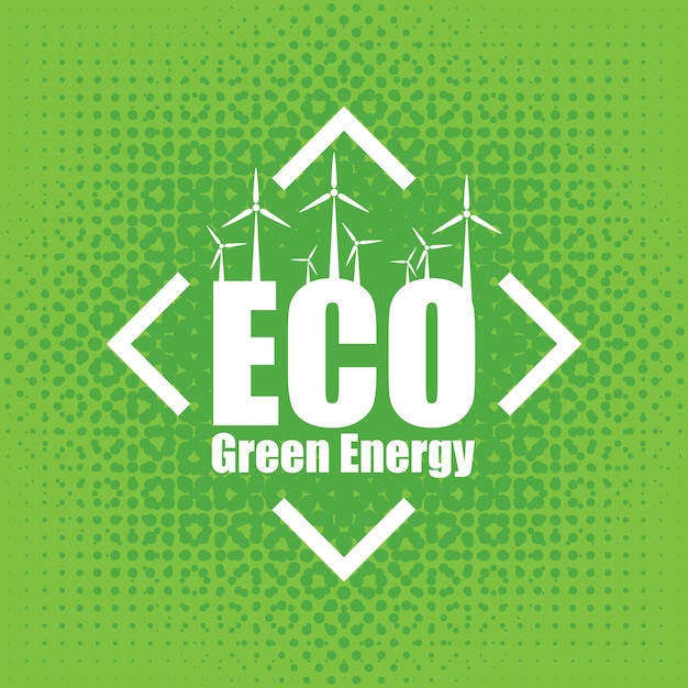 Banner ecologico per l'energia verde