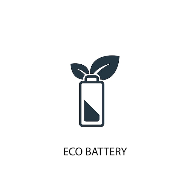 Eco battery icon. Simple element illustration. Eco battery symbol design from Alternative energy collection. Can be used for web and mobile.