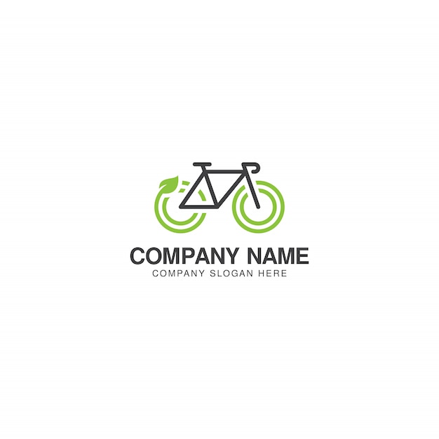 Modello di vettore di eco bici logo design