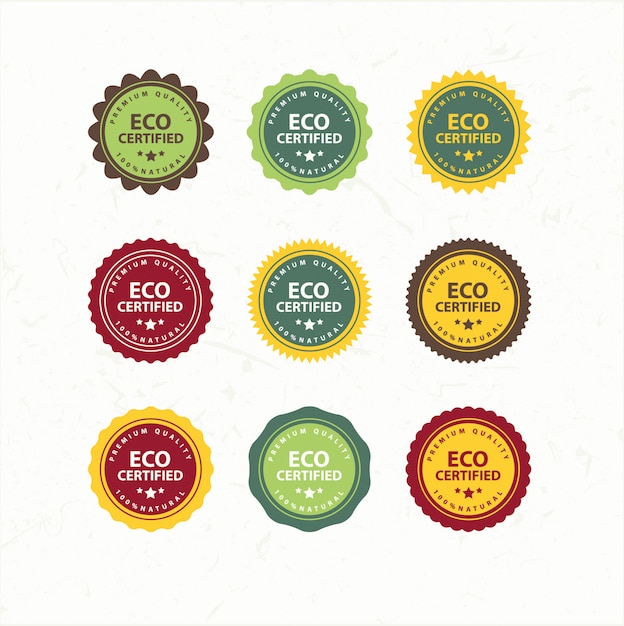 Vector eco and bio labels collection