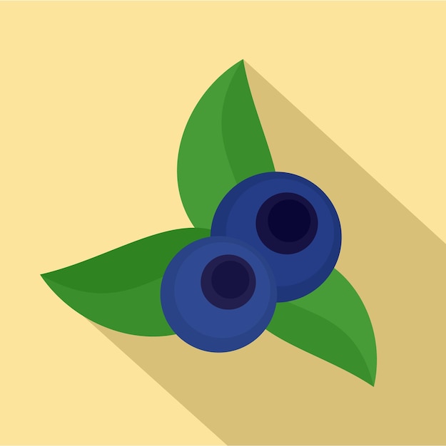 Vector eco blueberry icon flat illustration of eco blueberry vector icon for web design