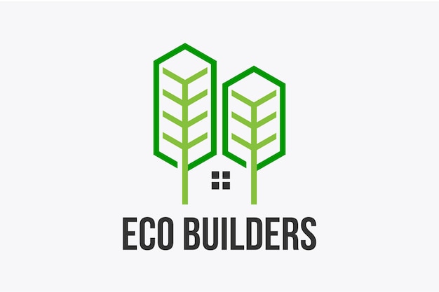 Vector eco builder logo