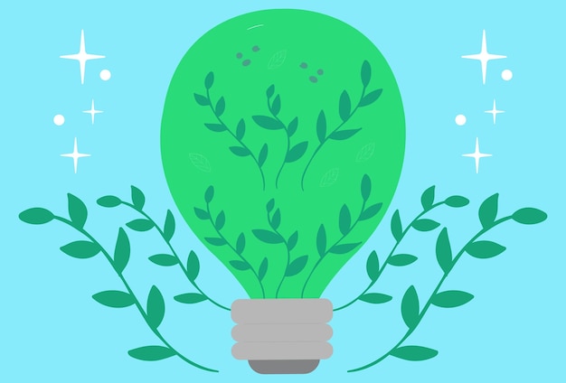 Eco Bulb Concept Illustratie Stijlvol en Mooi