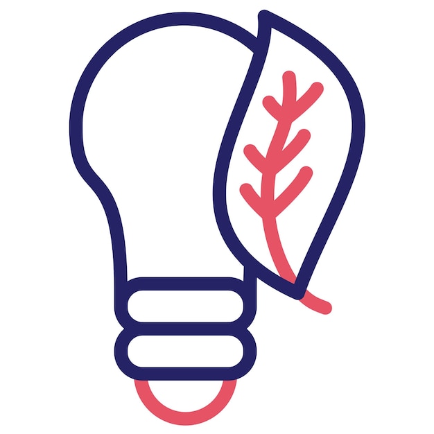 Илюстрация иконки векторной лампочки Eco Bulb из набора иконки Ecology