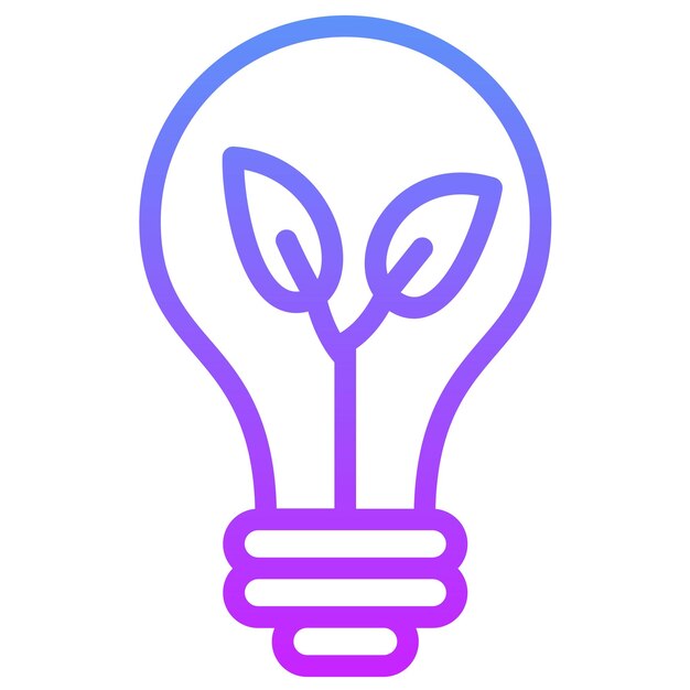 Eco Bulb vector icoontje illustratie van Sustainable Energy icoonset