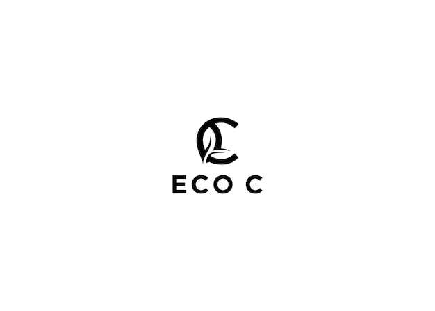 векторная иллюстрация дизайна логотипа eco c