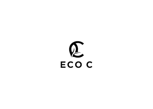 eco c logo ontwerp vectorillustratie