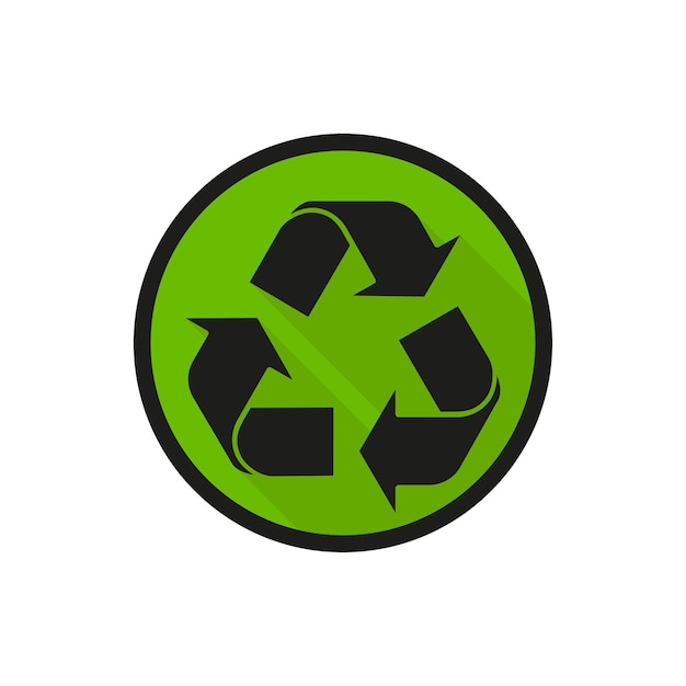 Eco color icon recycling green symbol vector