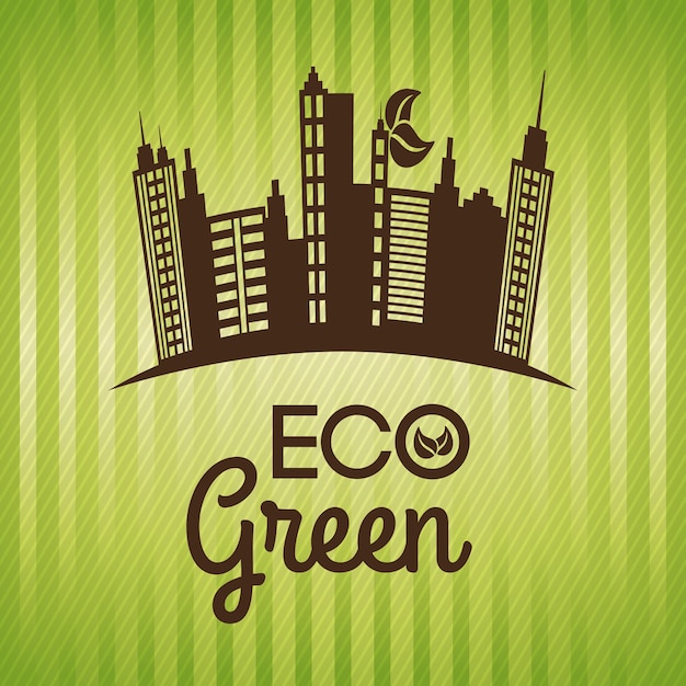 Vector eco concept with icon design