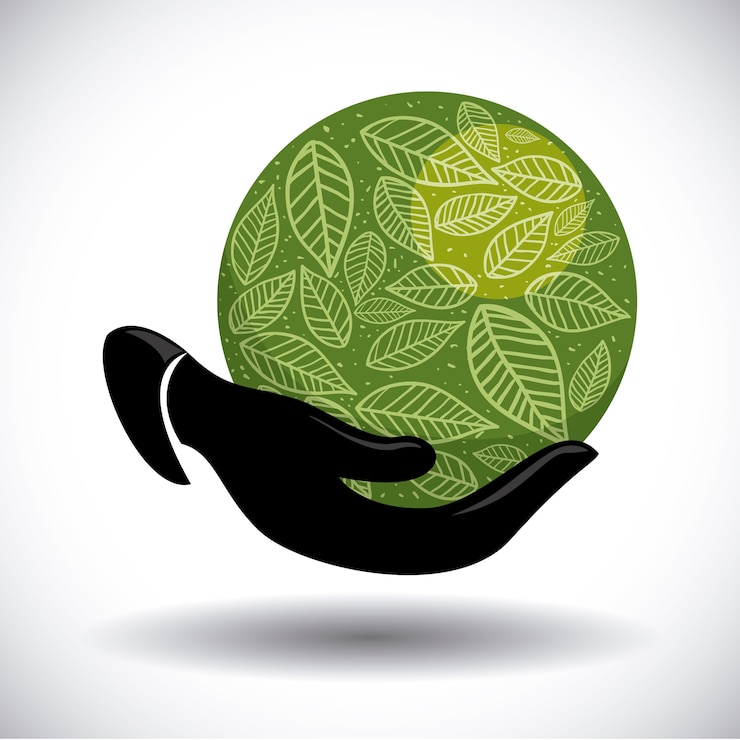 Vector eco design over gray background vector illustration