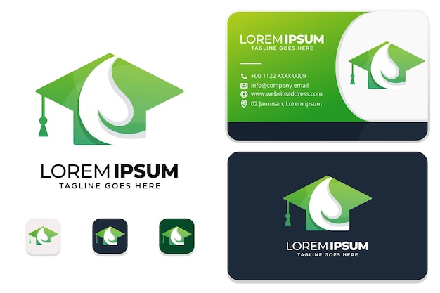 Eco education logo with business card design