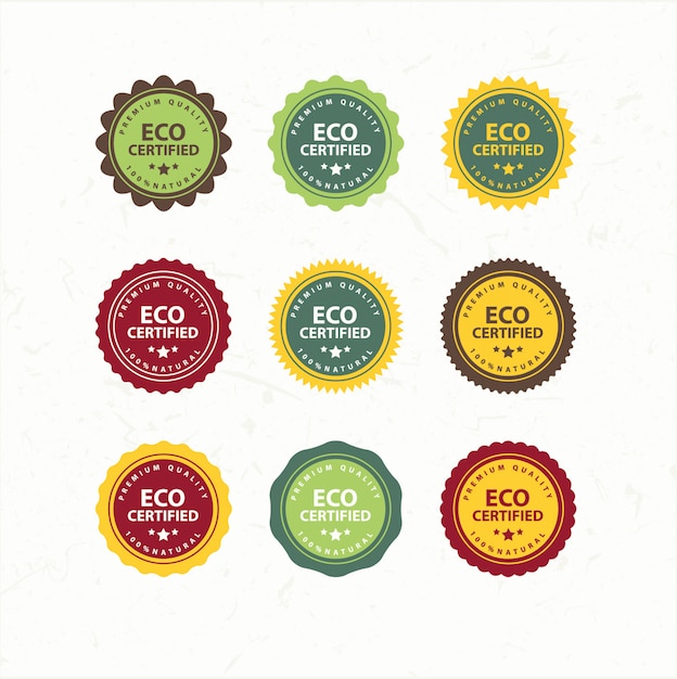 Vector eco- en bio-labels-collectie