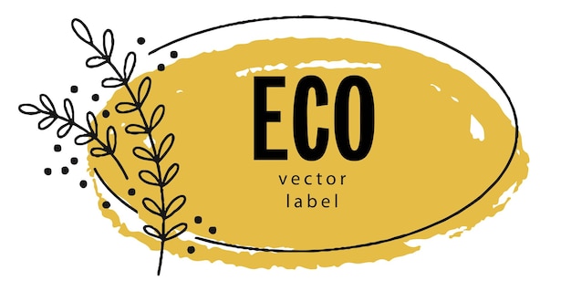 Vector eco en natuurlijk biologisch en ecologisch product