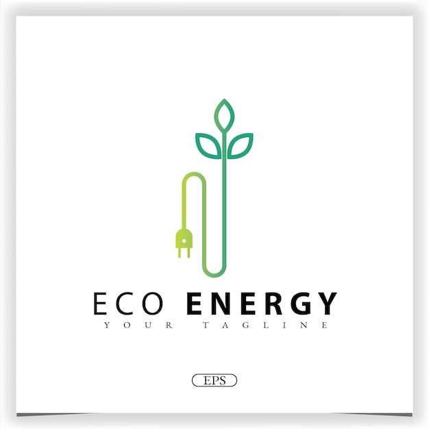 Eco energie logo premium elegante sjabloon vector eps 10