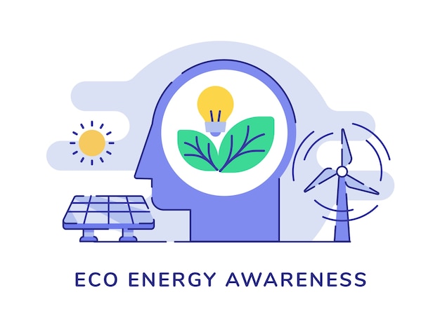 Vector eco energy awareness concept