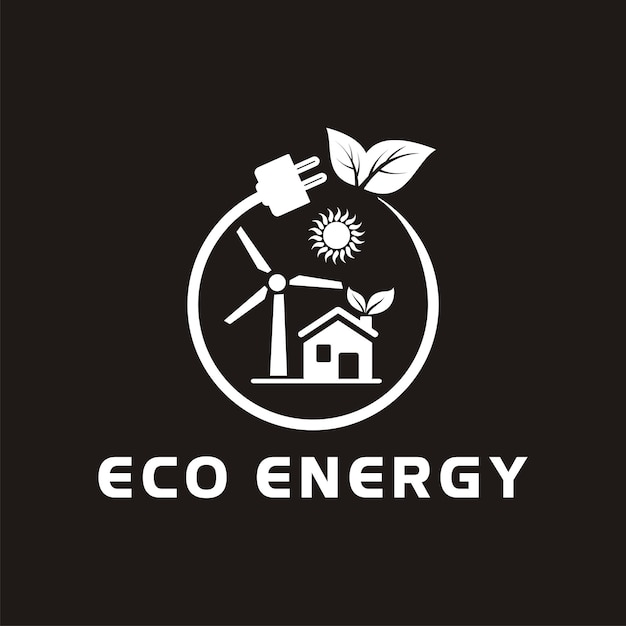 Eco energy flat icons